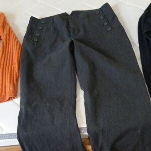 GAP Dark Gray Womens Dress Pants with Button Detail